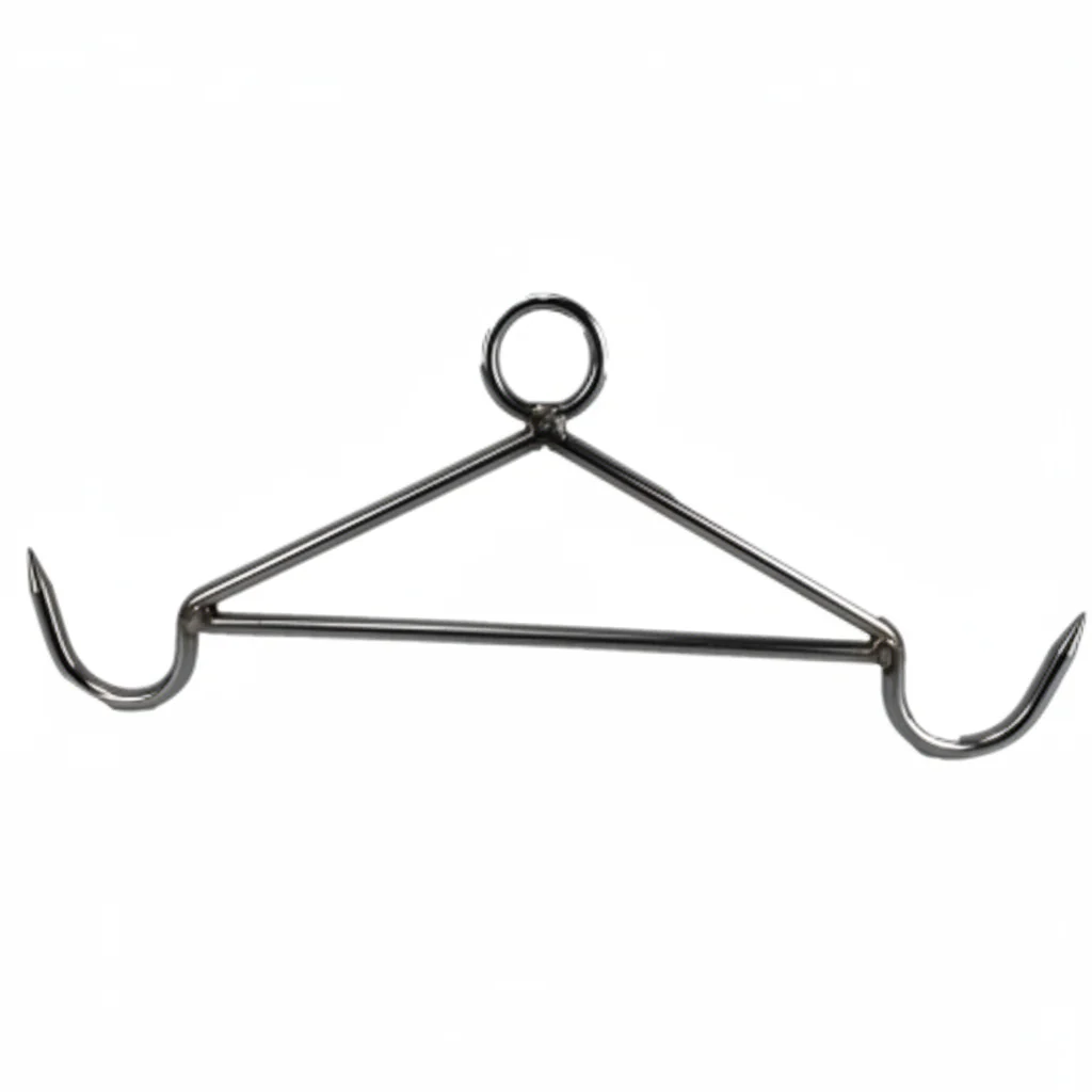 12mm Stainless Steel (304) Meat Gambrel W550 mm with fixed ring