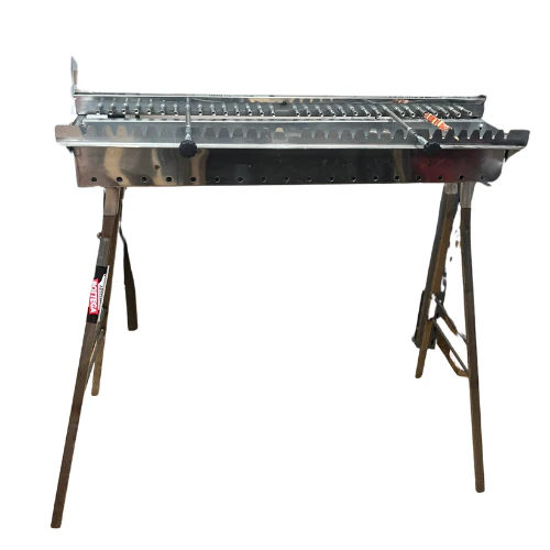 Arrosticini / Skewer Charcoal BBQ Stainless Steel with Giromatic Skewer Rotator