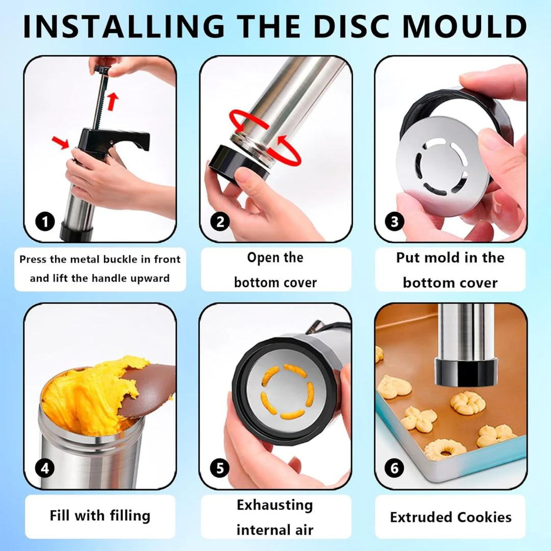 Biscuit / Cookie / jerky press with die/ tube set - Image 4
