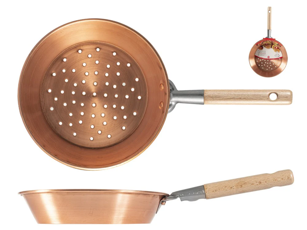 Copper Chestnut Roasting Pan 27cm - Image 2