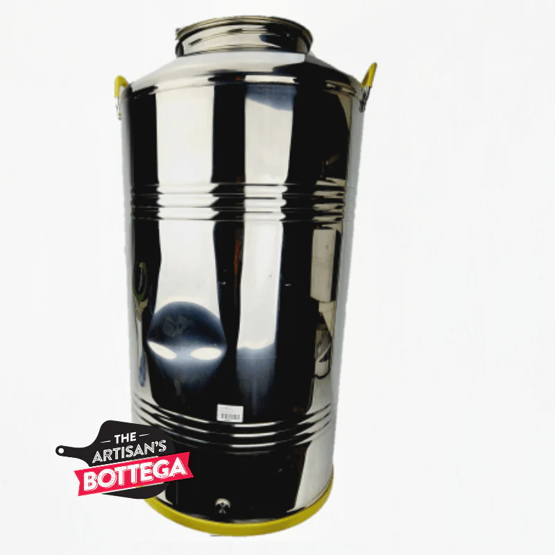 Clearance NQR Dinted - Tank Olive Oil S/Steel with screw lid seam base - Image 2