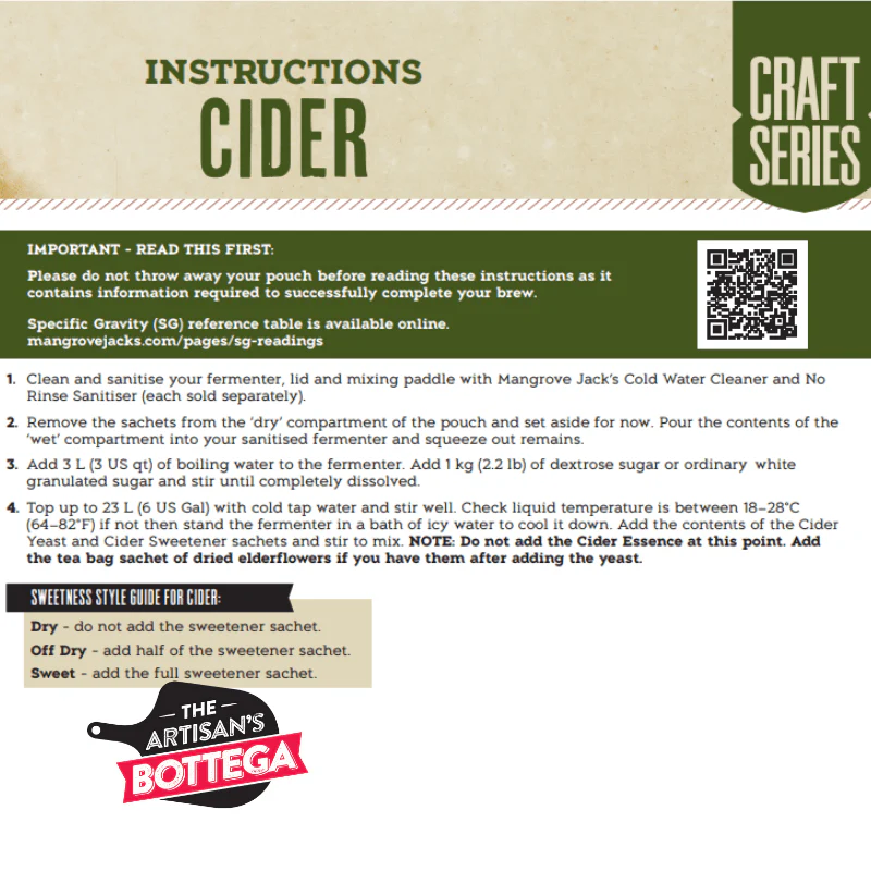 Craft Series Pear Cider Pouch by Mangrove Jacks - Image 2