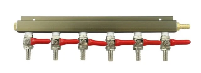 Gas Manifold Alloy with Port valves 6mm - Image 4