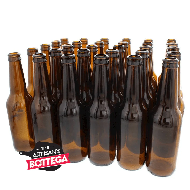 Glass Beer Bottle 330ml Amber - Image 2