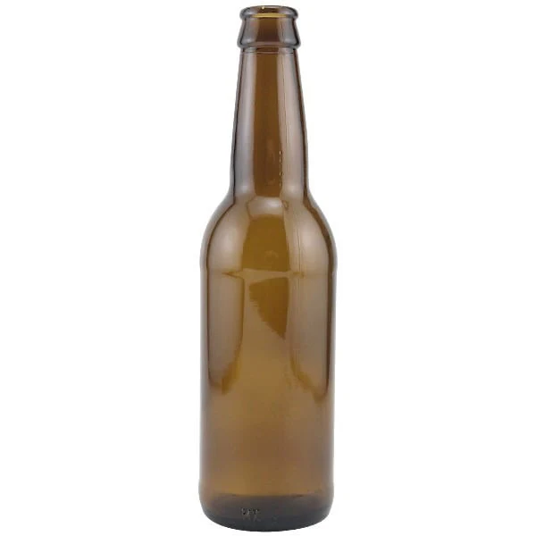 Glass Beer Bottle 330ml Amber - Image 3