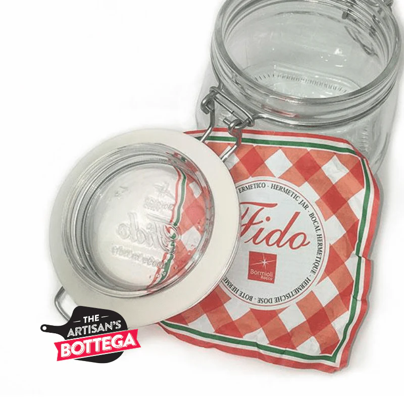 Italian Glass Preserving Jar FIDO with Hermetic Lid - Image 4