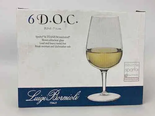 Luigi Bormioli Wine Glass - DOC 215ml Cut finish Wine Tasting Glass price /each in (6 per white box))