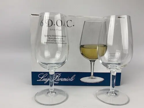 Luigi Bormioli Wine Glass - DOC 215ml Cut finish Wine Tasting Glass price /each in (6 per white box)) - Image 2