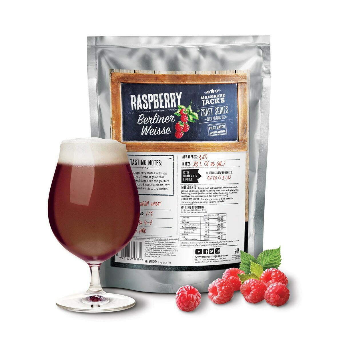 Mangrove Jacks- Raspberry Berliner Weisse 2kg