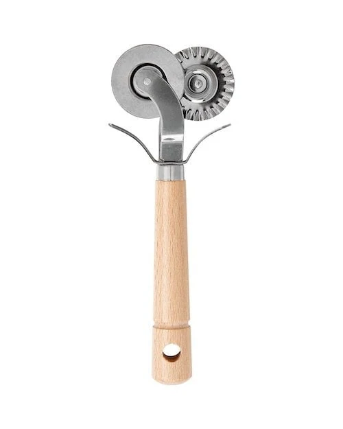 Pasta Cutter with Double Stainless Steel Wheels
