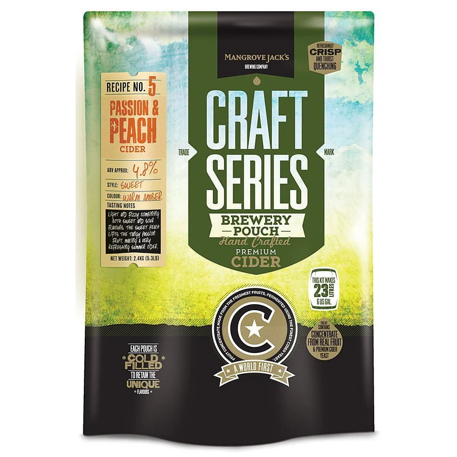Peach and Passion Fruit Cider Kit by Mangrove Jacks