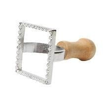 Ravioli Cutter Stamp Square with Wood Handle - Image 2