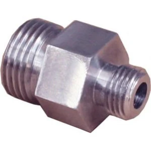 Regulator add-on adapter Male-Male thread to join 2xCo2 Regulator inline