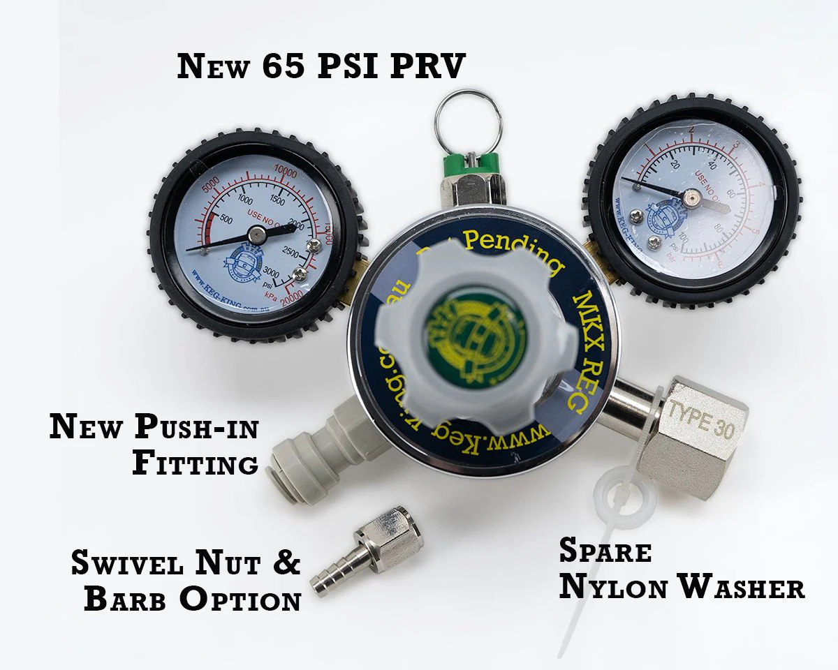 Regulator MKX Double Gauge Co2 Regulator- Type 30 - Image 2