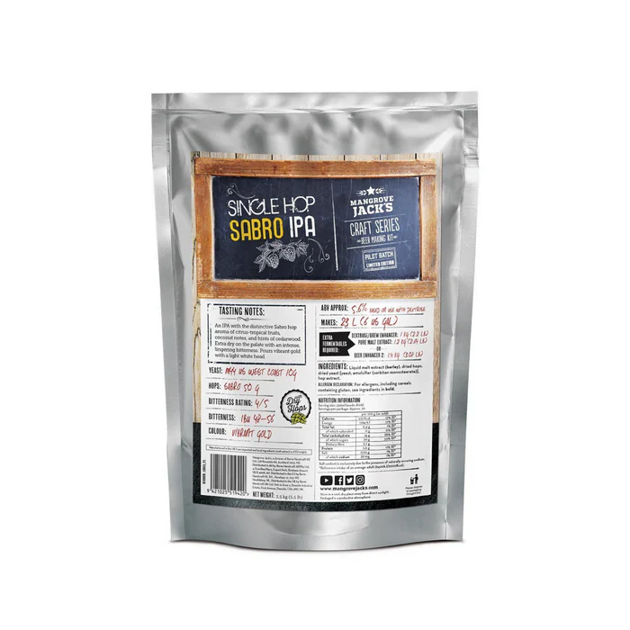 Single Hopped IPA sabro by Mangrove Jacks 2.5Kg (item 10586_v8)