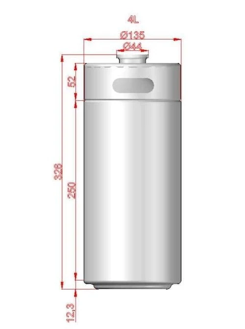 Stainless Steel Mini Keg 4Lt - Image 2