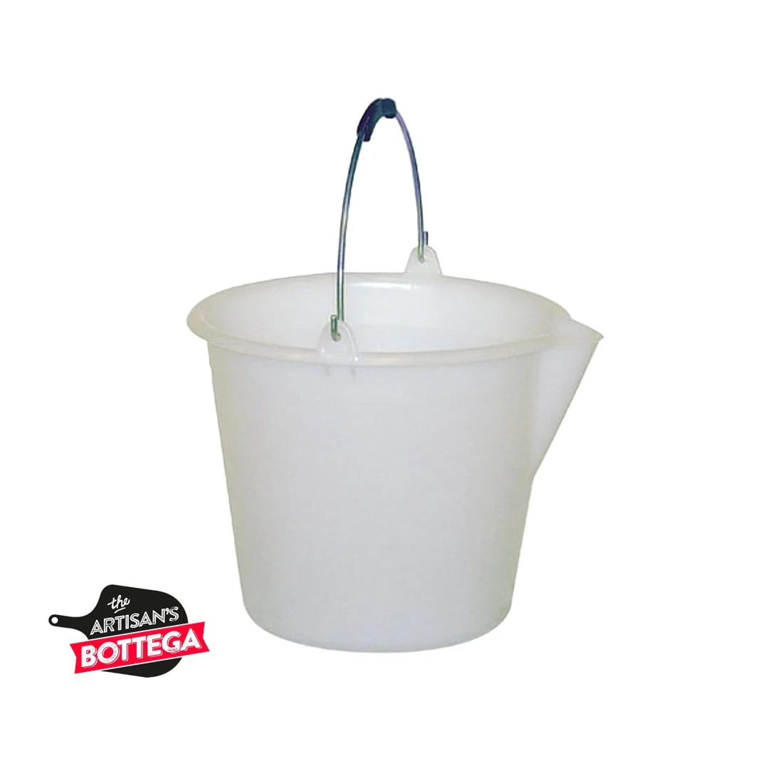 White Food Grade Bucket 18 L with handle - Image 2