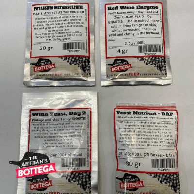 Wine Fermentation Starter Kit - 4 packs including Yeast - Image 3