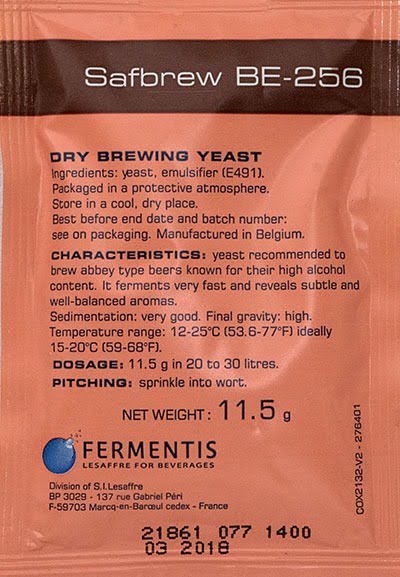 Fermentis Yeast Safbrew BE-256 Yeast - 11.5g -Abbey